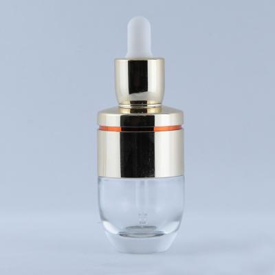 China High Grade Essential Oil Bottle 50ml Glass Serum Bottle High Grade Design Cosmetic Glass Dropper Bottles New Modern Skin Care Cosmetic for sale