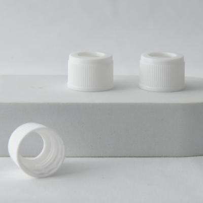 China Hot Selling Non Puddle 18mm White Cap Plastic Perfume Bottle Caps For Glass Cosmetic Packaging for sale