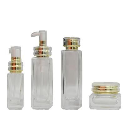 China 50G 40ML 100ML 120ML Lotion Bottles Glass Bottles And Jars Cosmetic Glass Cosmetic Jars With Lids for sale