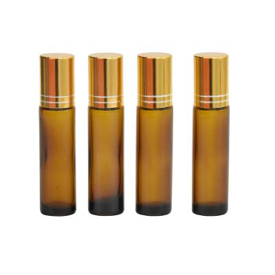 China Oi JI Yang International Cosmetic Packaging Essential Oil Roller Bottle Amber Glass Perfume Roller Bottle for sale