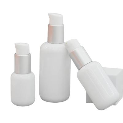 China Luxury Glass Cosmetics Skin Care Bottle Packaging Containers 30ml 40ml 50ml 100ml 120ml Glass Bottle With Dropper for sale