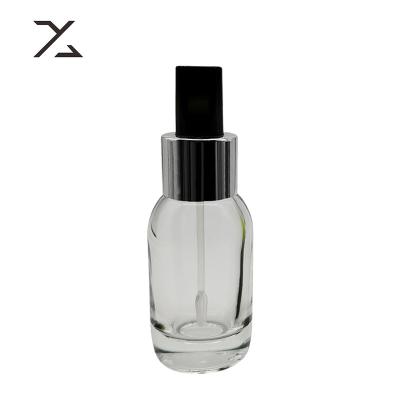 China Jiyang Cosmetic International Reusable Empty Glass Serum 50ml Dropper Essential Oil Glass Bottle Packaging Perfume Bottle for sale