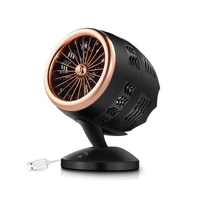 China 2021 new rotating desktop fans, handheld twin-turbine portable desktop fan for sale