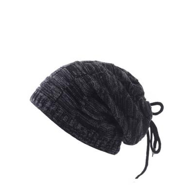 China Factory Wholesale Cheap Hat Winter COMMON Unisex Universal Straight Scarf Integrated Knit Beanie Cap With Adjustable Strap for sale