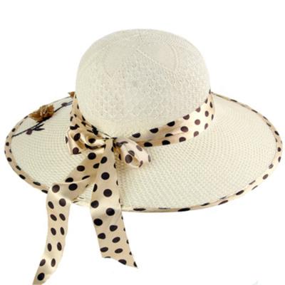 China 2019 Women's Striped Wide Striped Beach Hat Summer Unisex Jazz Foldable Panama Straw Brim Casual Vacation for sale