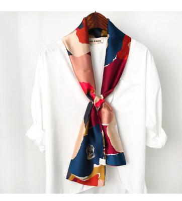 China 2019 new style high quality long sided silk long long ladies scarves for sale