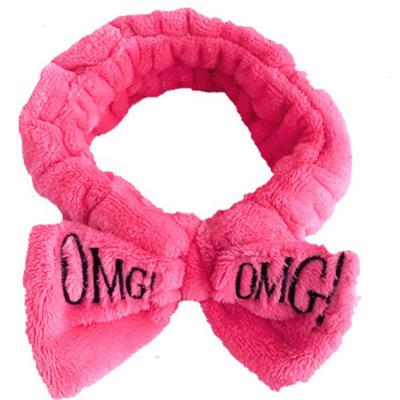 China Hair decoration A new OH 2019 hair decoration hair bow MY GOD alphabet coral hair bow is designed for women to wash their faces for sale