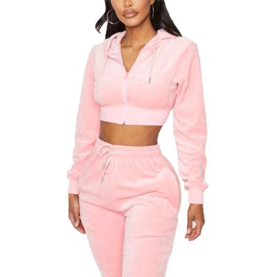 China Wholesale Custom Long Sleeves Hoodies Anti-Shrink Refine Crop Hoodies Activewear Fitness Hoodies Pink Women for sale