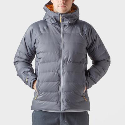 China Custom Men's Fashion Striper Jacket Windproof Logo Padded Hooded Down Winter Jacket for sale