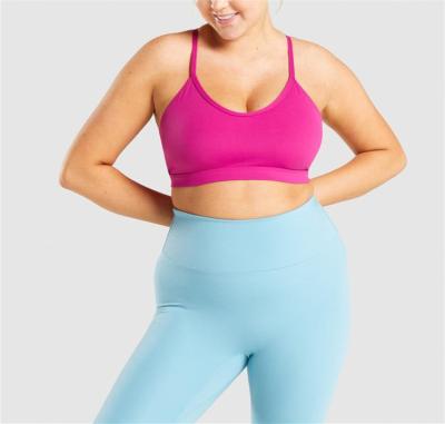 China OEM Breathable Workout Women Yoga Running Bra Plus Size Nylon Spandex Active Wear Female Gym Plus Size Sports Bra for sale