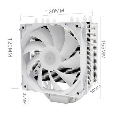 China Computer Case Manmu Customized 4 Pin Heat Sink Cpu Cooler ARGB Fan AMD INTEL PWM 4 Heat Pipes Compatible CPU Air Cooler for sale