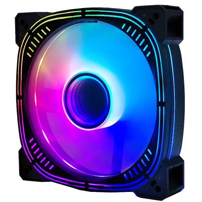 China LED Light OEM 12025 RGB Cooling Fan 5V 3 PIN Computer Case Silent 12cm CPU PC Cooler Luminous Remote Control Fan for sale