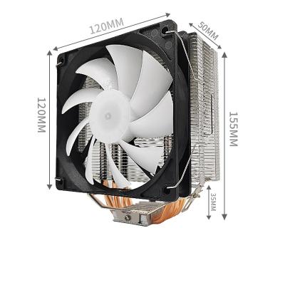 China Computer Case Manmu On CPU Cooler ARGB Fan PC Air Radiator 3 PIN Quiet Fan Cpu Air Running High Quality Cooler for sale