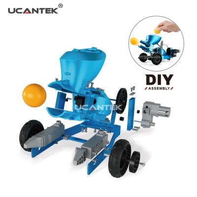 China UCANTEK K6-DIY 2.4G RC Hobby Alloy Car STEM RC DIY Remote Control Car Kits For Table Tennis Ball Game Car Educational Toys for sale