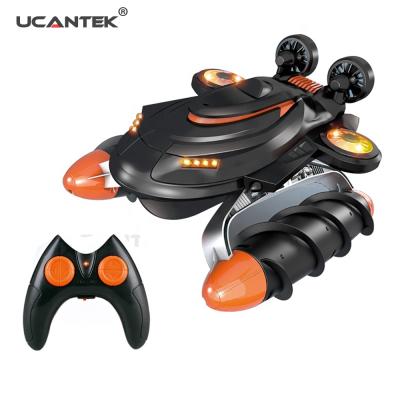 China RC Hobby 2.4G Waterproof Driving Tank With Amphibious Remote Control Stunt Car Kids Toys for sale