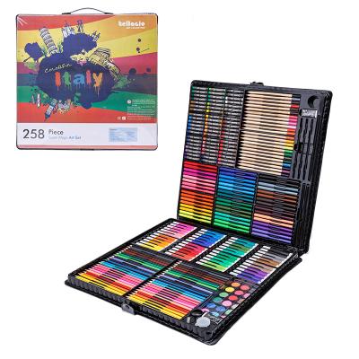 China New Art Set 258-Piece Luxury And Professional Eco-Friendly Promotional In Plastic Case Paint Set For Kids for sale