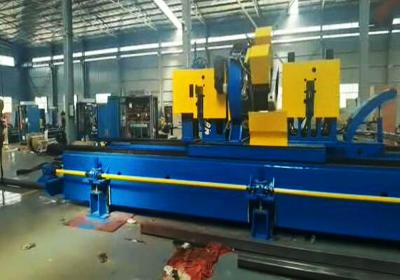 China Fully automatic  two blade CNC profiling milling saw for large diameter tube for sale