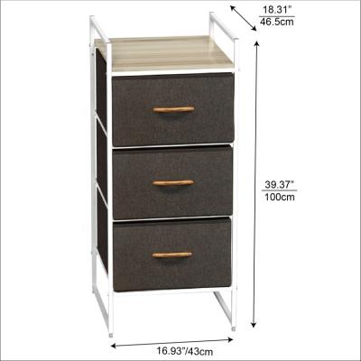 China STAR DESIGN Resonable Professional Price Customized Fabric Closet Organizer With 3 Drawers for sale