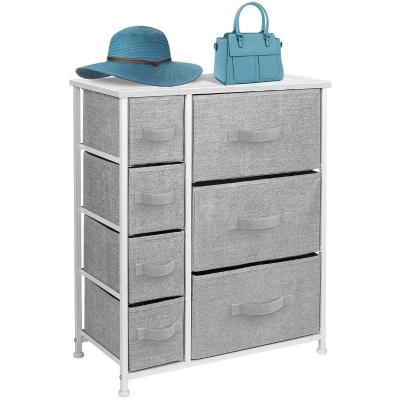 China STAR CREATION High Quality Price 7 (Height) Drawers Thinnest Tier Fabric Dresser Storage Tower Adjustable for sale