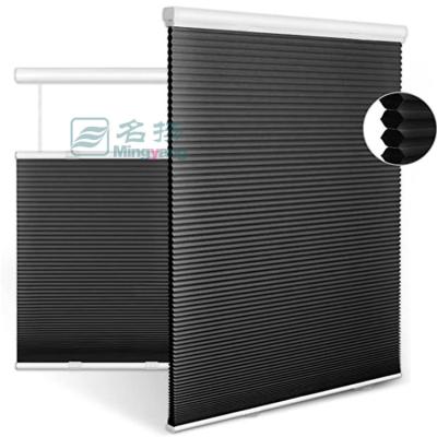 China High Quality Minimalist Pleated Cordless Shades Up Down Open Window Decoration Cellular Honeycomb Blinds Roller Shades for sale