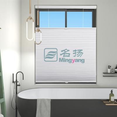 China Minimalist 100% Polyester Window Shade Manual Down Cellular Honeycomb Blinds Shades for sale