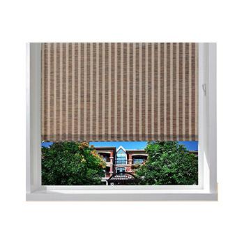 China Blackout Fabric-Stripe Pattern Natural Roll Blind For Outdoor Summer for sale