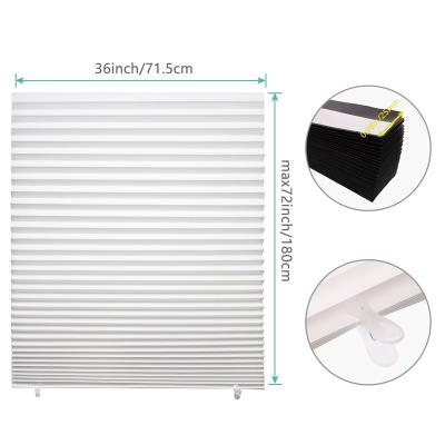 China Customized Cordless Pleated Filtering Temporary Pleated Paper Shades Windows Decoration Blackout Service Blind Light Shades for sale