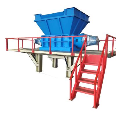 China 110kW Stainless Steel Building Template Shredder Biaxial Rubber Crusher for Urban Waste for sale