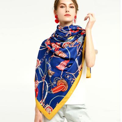 China Cotton New Design Multicolor Chain Printed Muslim Hijab Women Shawl Cape Scarves Shawls for sale