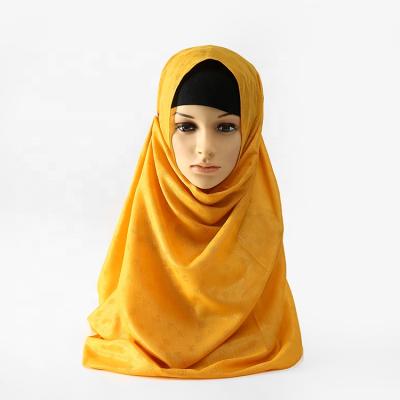 China Muslim Chiffon Scarf Hijab Adult Woman Hijab Snap Plaid High Quality Wholesale Muslim Solid Color Small For Women for sale