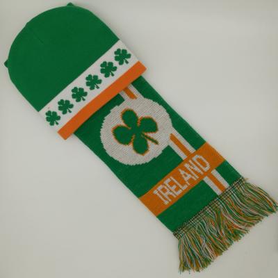 China Custom Logo Acrylic Knitted Scarves Sports Polyester Scarf Football Fans Scarf for sale