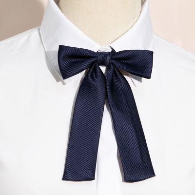 China Simple Wholesale Cheap Striped Colorful 100% Polyester Bow Ties For Girls And Boys for sale