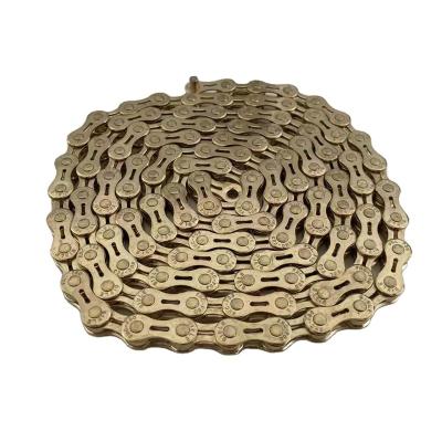 China Durable Cheap Rustproof Gold Half Cavity 8s Stainless Steel Sports Mountain Bicycle Bike Chain for sale