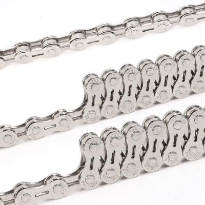 China FNC 8 Speed ​​High Quality Stainless Steel Road Mountain Bike Half Road Mountain Bike Silver Rustproof Antirust Hollow Chain for sale