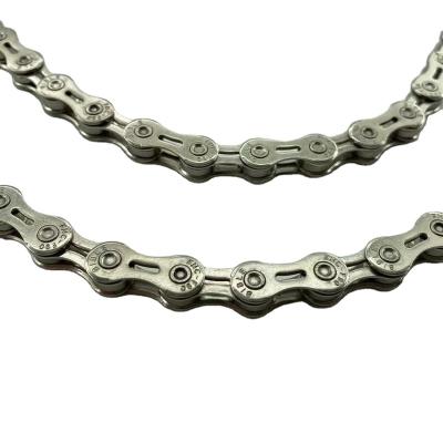 China Wholesale Road Bike Cavity 9 Cavity Silver Stainless Steel Half Speed ​​Bike Bicycle Chain Rustproof for sale