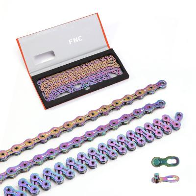 China FNC 11 Speed ​​Rainbow Rust Proof Stainless Steel Road Mountain Bike Hollow Chain High Quality Road Mountain Bike for sale