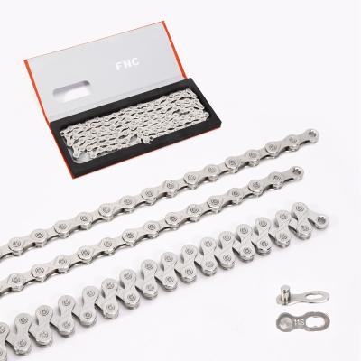 China High Quality Silver Proof Rust Proof FNC 11 Speed ​​Stainless Steel Road Mountain Bike Stainless Steel Non-Hollow Chain for sale