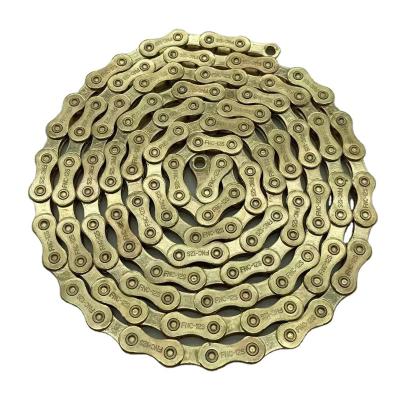 China Durable High Quality Rustproof Gold Half Cavity 8s 9s 10s 11s 12s Stainless Steel Sports Mountain Bicycle Bike Chain for sale