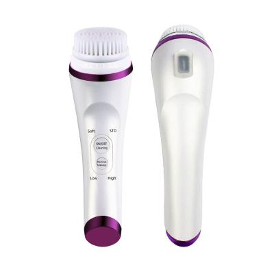 China Vibration DEEP CLEANSING Ultrasonic Detergent Charging Waterproof Pore Electric Facial Cleansing Brush for sale