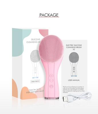 China DEEP CLEANSING Waterproof Sonic Electric Facial Cleansing Brush Silicone Facial Cleansing Brush for sale