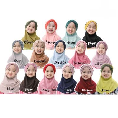 China Malaysia kids kids knitting instant hijab cotton making hijab headscarf kids girls muslim hijab kids instant hijab for sale