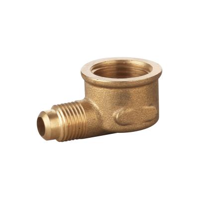 China For plumbing connection Forged Machining Inverted Flare 90 Degree Male Female Tube Fuel Elbow Adapter Connector Brass Fittings for sale