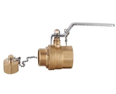 China General High Quality China Plumbing Forging Full Port Female Threaded Metal Brass collector Brass Ball Valve  with chain for water gas for sale