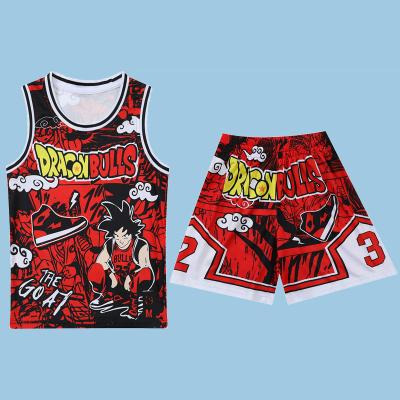 China 2021 New Children's Breathable Handsome Basketball Suit Summer Boys Quick-drying Uniform Tank Top for sale