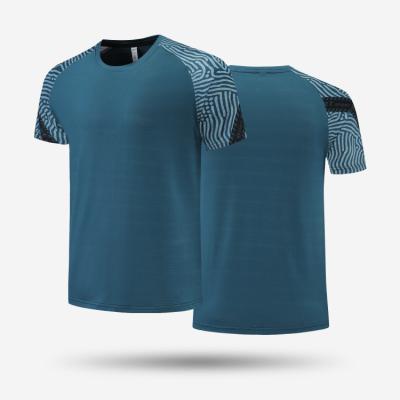 China 2022 NEW 92% Polyester 8% Spandex Soft Gym Muscle T-shirt Breathable Men's Fitness Workout Tops Wear Wholesale Men's Short Sleeve T-Shirt for sale