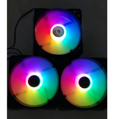 China Computer Case RGB Fan Computer Chassis Fan Rainbow LED Light for CPU Cooler Ultra Quiet High Airflow for sale