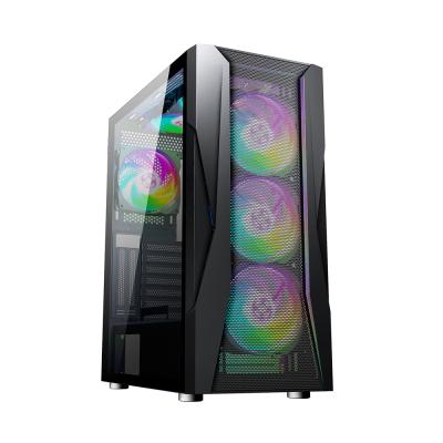 China With Custom CPU Cabinet Dustproof Tower Case Gaming ATX Fan Desktop Computer Case for sale