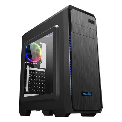 China With Fan OEM/ODM New Low Price High Quality PC Gaming Chassis With Synchronous Ignition Middle Tower Computer Chassis for sale