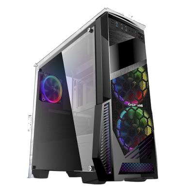 China High Performance OEM/ODM Fan Tower Desktop Case With Fan Medium CPU Gamer Gaming Led Computer Case for sale