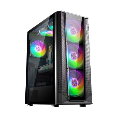 China With Fan High End Custom Aluminum Mini Computer Chassis Chassis ATX PC Chassis for sale